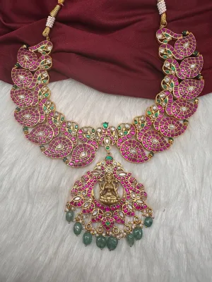 Jadau Kundan Red Mango Necklace