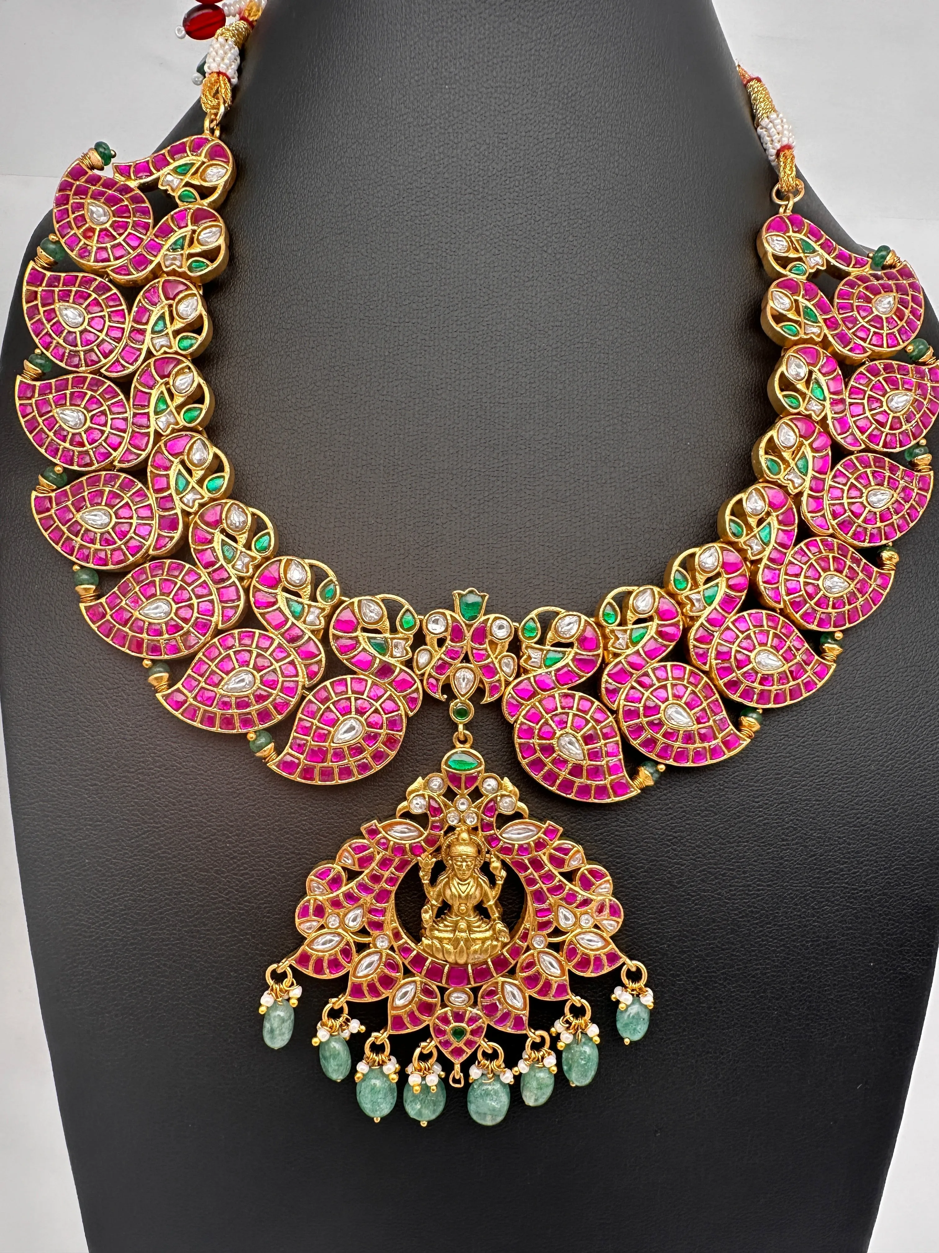 Jadau Kundan Red Mango Necklace