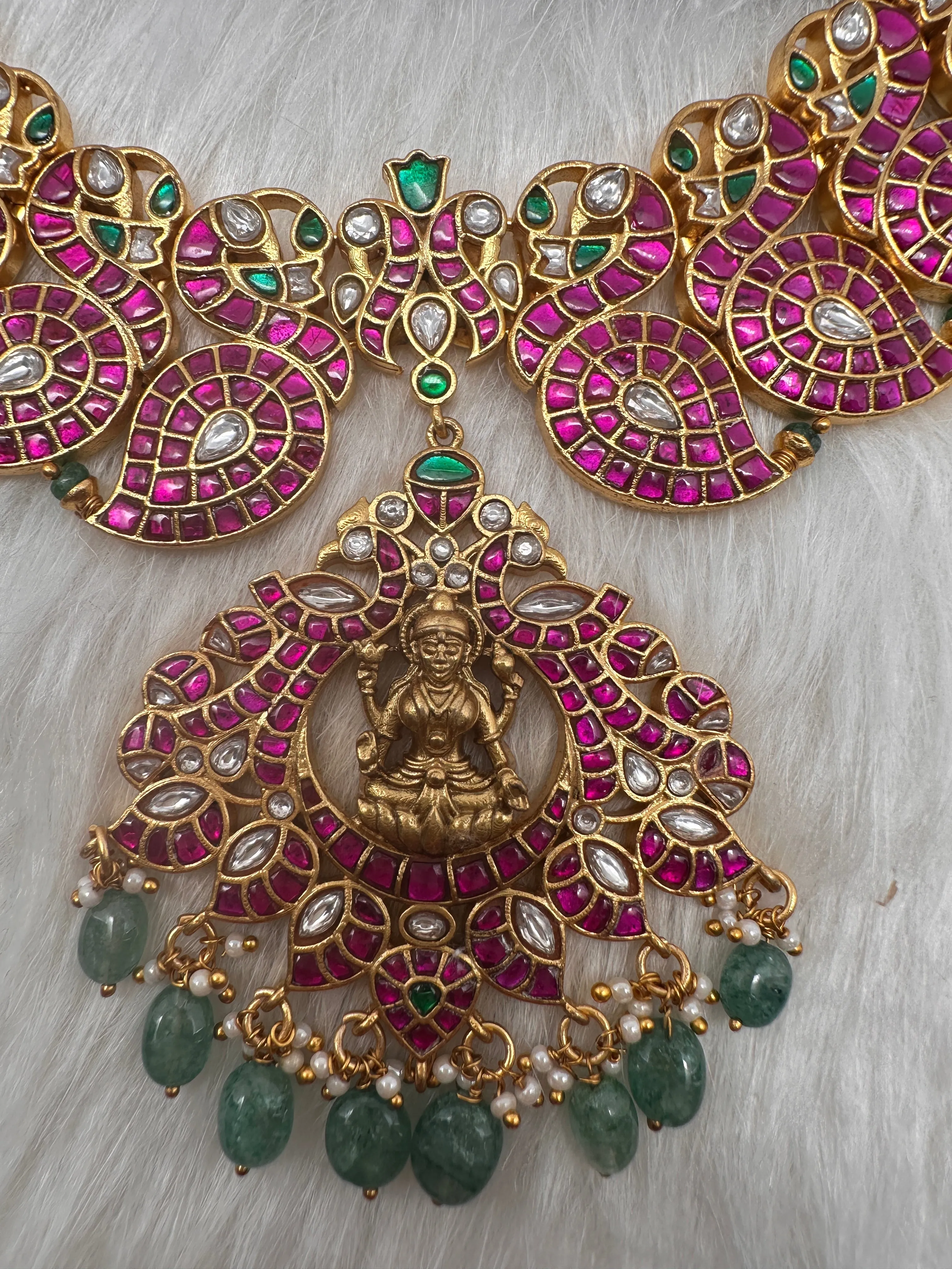 Jadau Kundan Red Mango Necklace