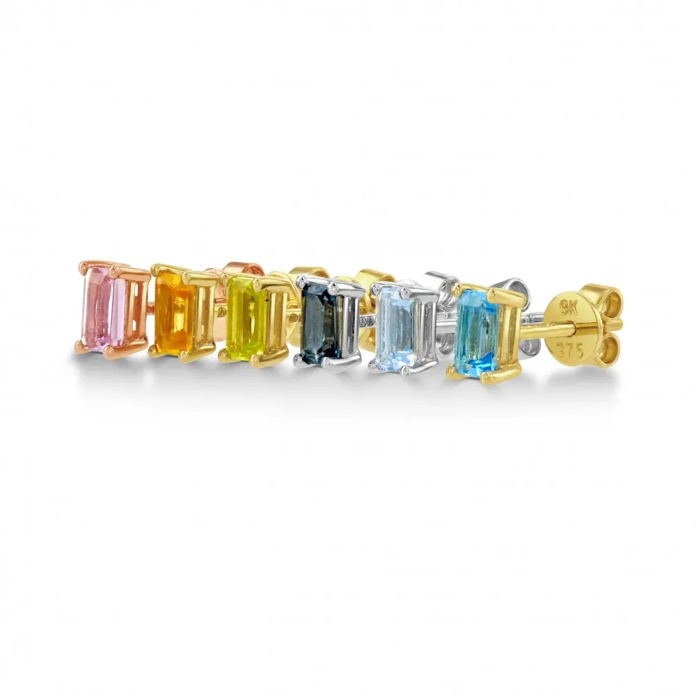 London Blue Topaz Stud Earrings - White Gold - NTE2064LBTD-9WG