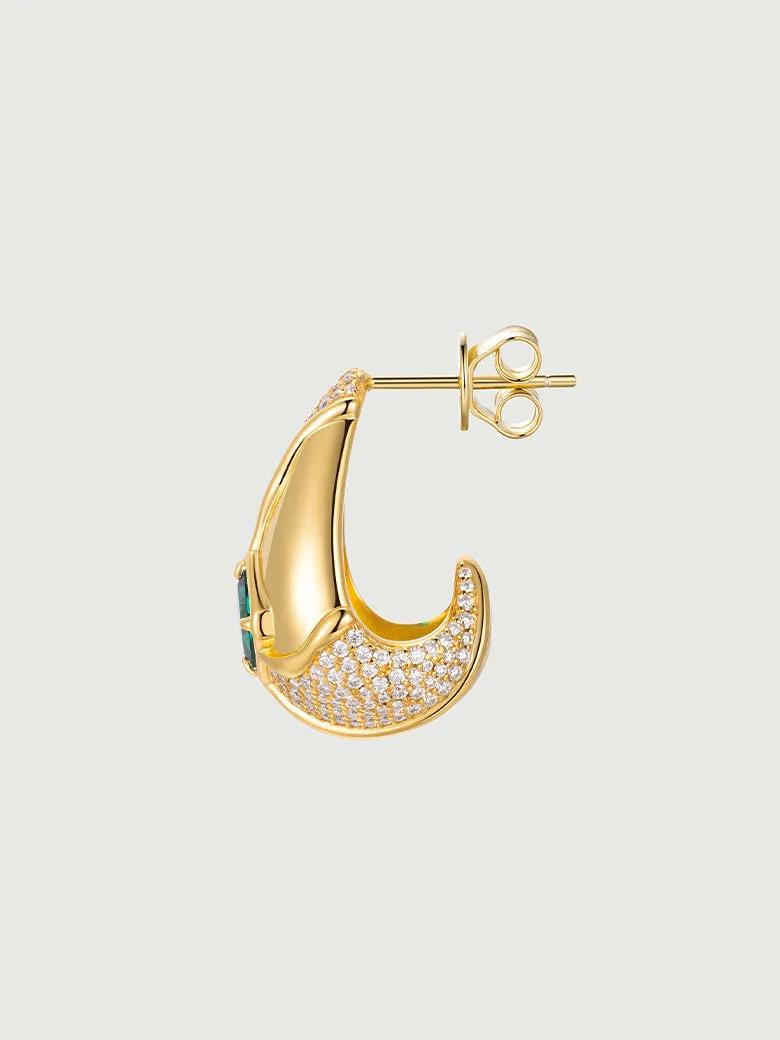 Luxe Emerald Earrings Total 2.6 Carat
