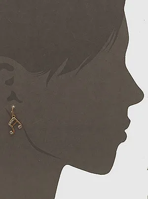 Melody Musical Note Crystal Earrings