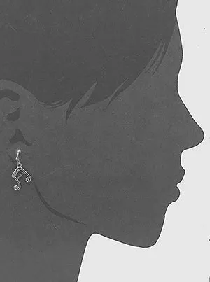 Melody Musical Note Crystal Earrings