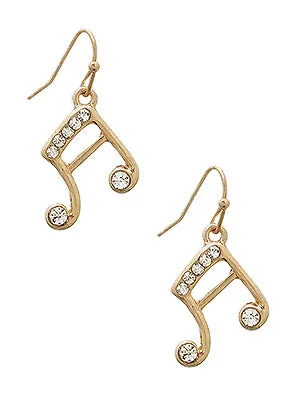 Melody Musical Note Crystal Earrings