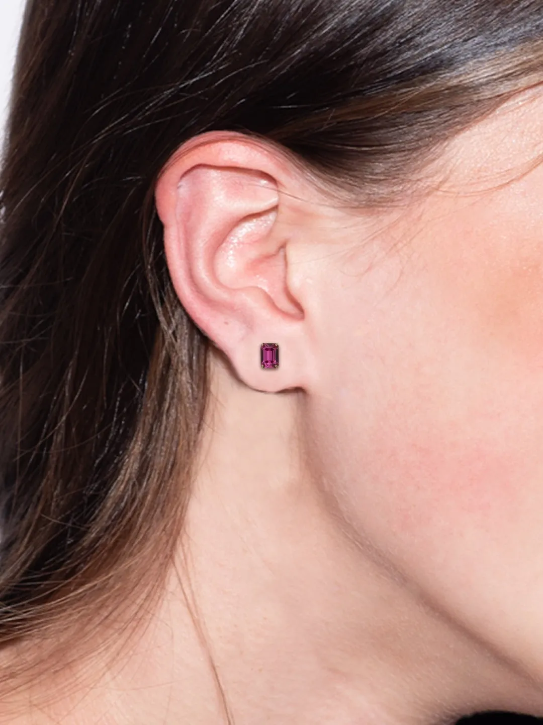Mini Emerald Cut Stud Earrings - EBY42AGLOG