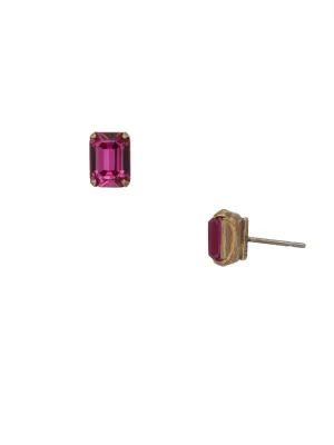 Mini Emerald Cut Stud Earrings - EBY42AGLOG