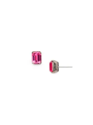 Mini Emerald Cut Stud Earrings - EBY42ASWDW