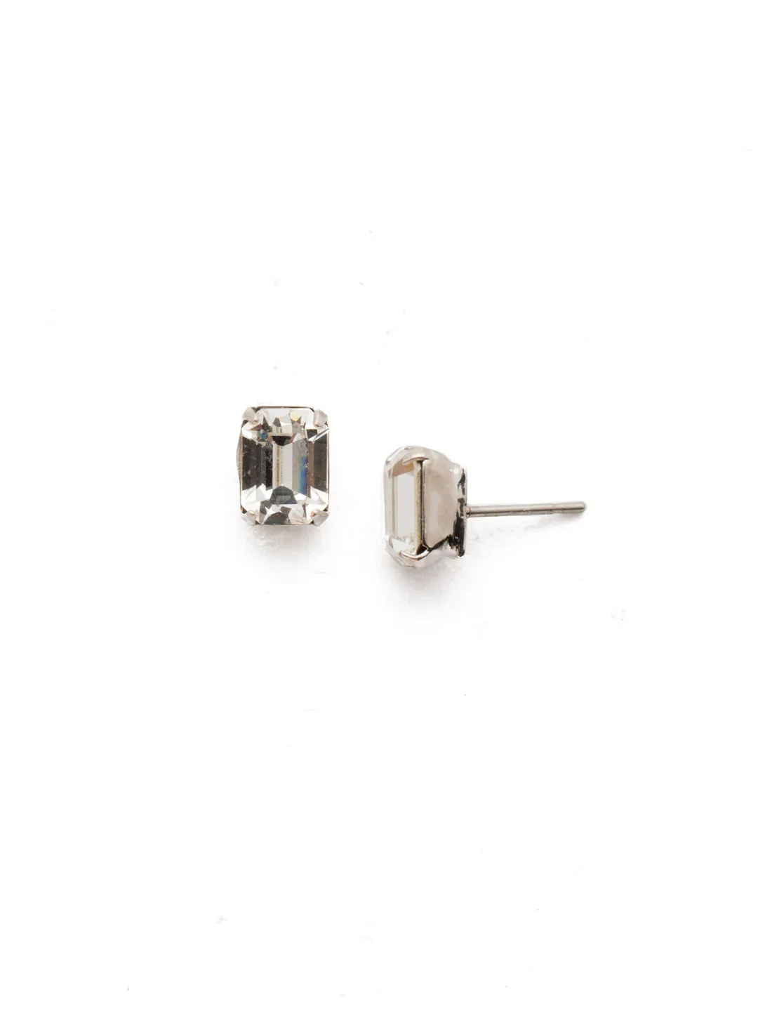 Mini Emerald Cut Stud Earrings - EBY42RHCRY