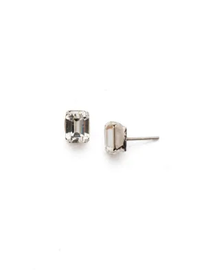 Mini Emerald Cut Stud Earrings - EBY42RHCRY