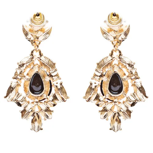 Modern Fashion Crystal Rhinestone Stylish Dangle Earrings E707 Black