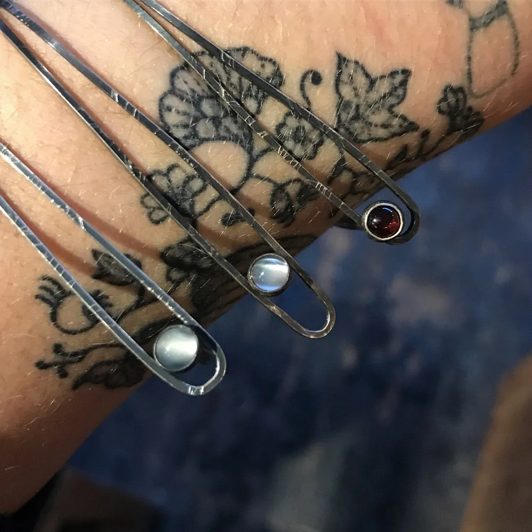 Moonstone Button Bracelet