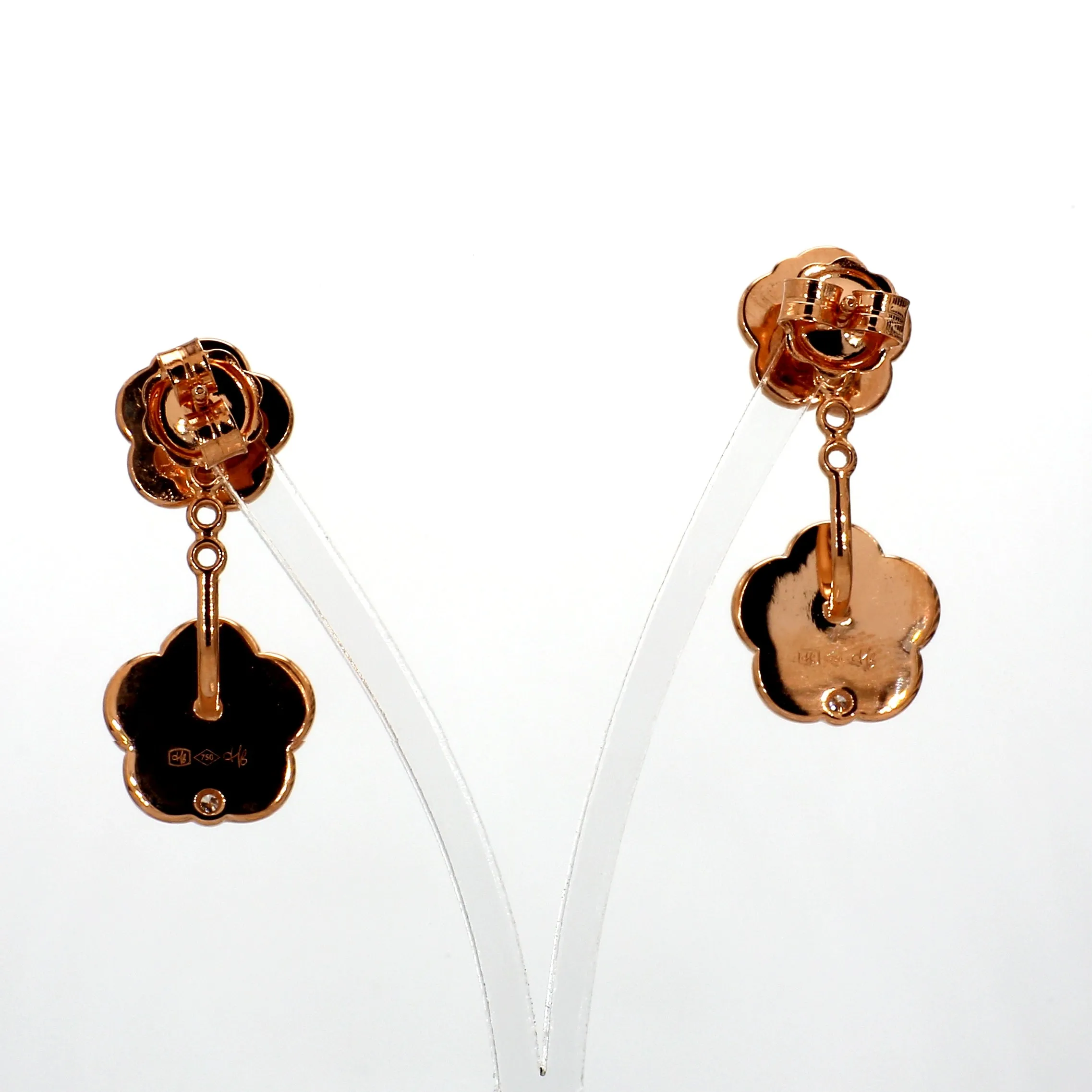Mother-of-Pearl & Diamond Drop Earrings
