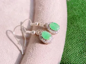 Natural emerald earring