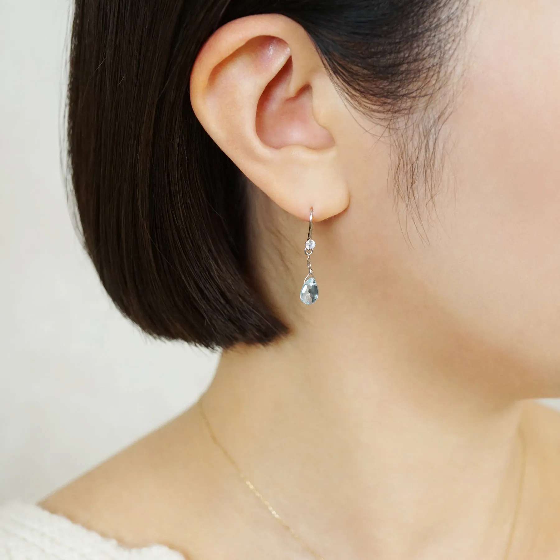 [Palette] 10K Blue Topaz Charms (White Gold)