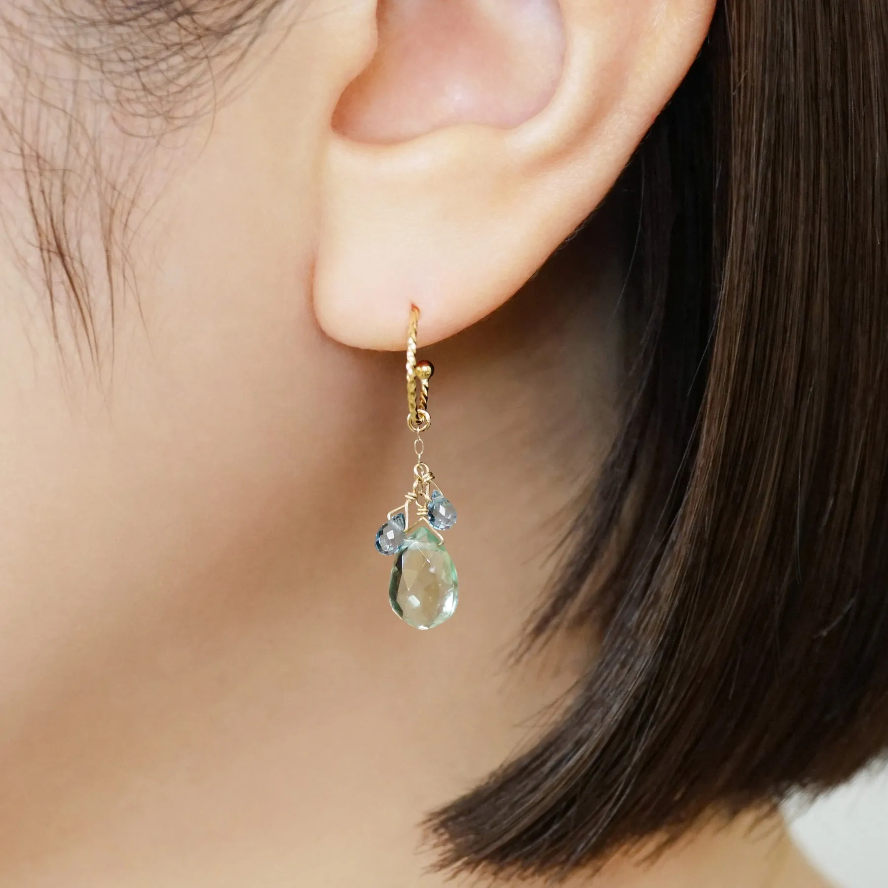[Palette] 10K Fluorite Charms (Yellow Gold)