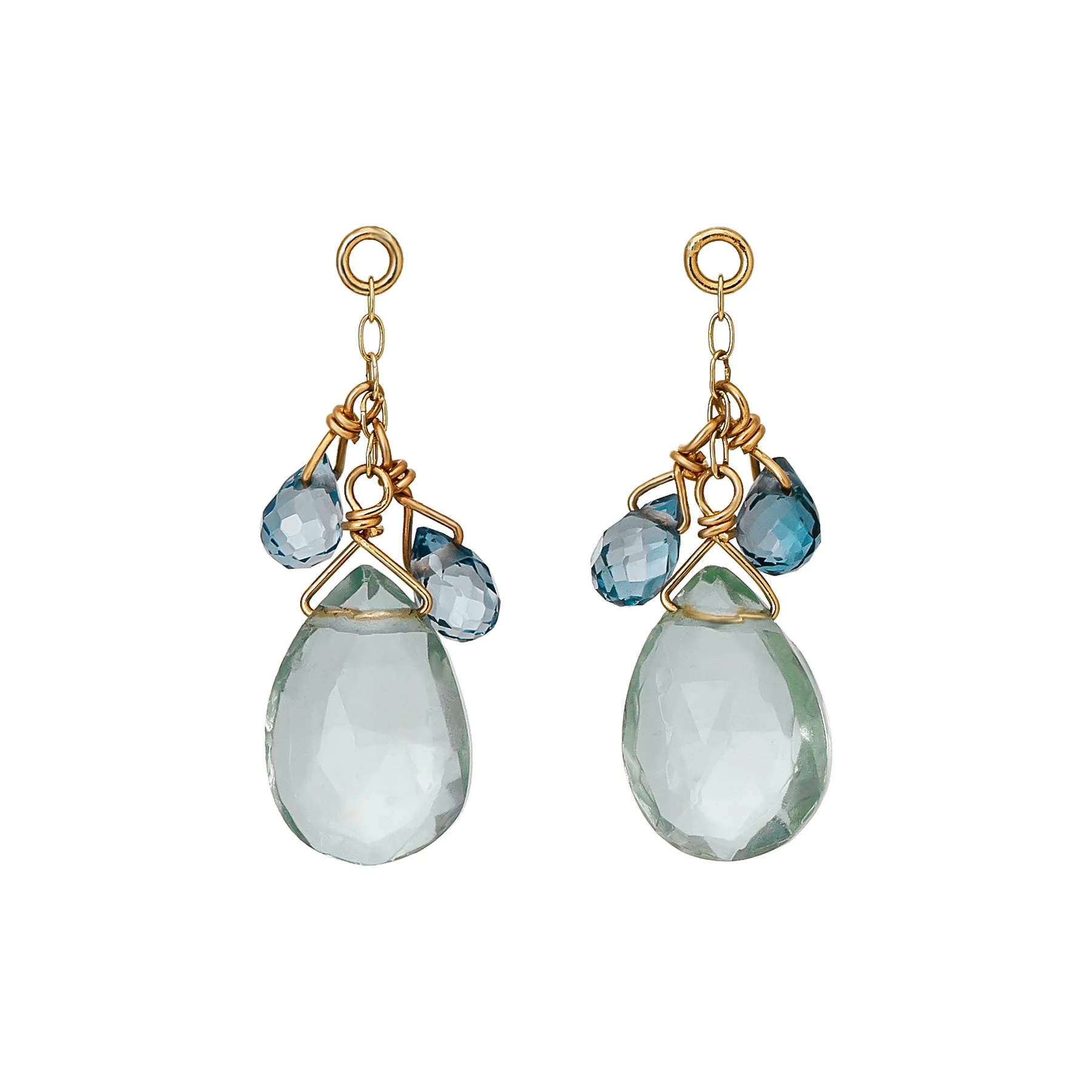 [Palette] 10K Fluorite Charms (Yellow Gold)