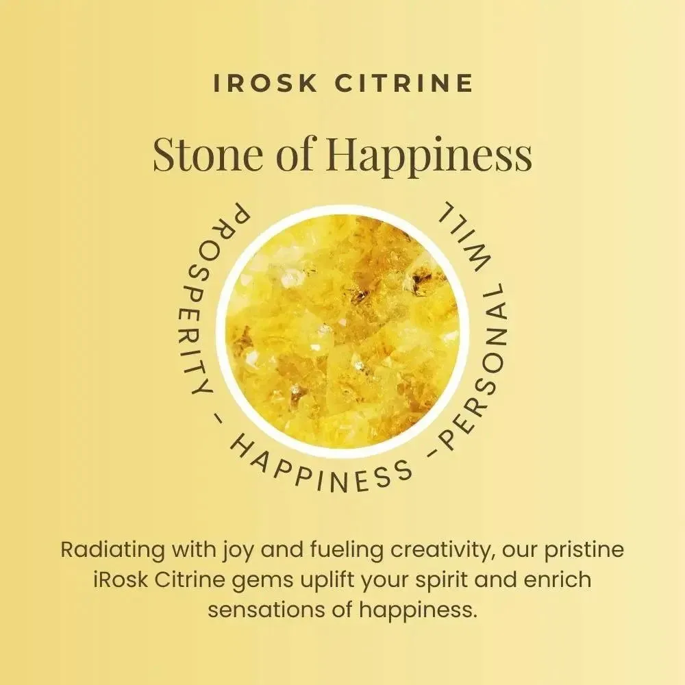 Pear Shape Citrine Necklace in 925 Sterling Silver | Irosk Australia ®