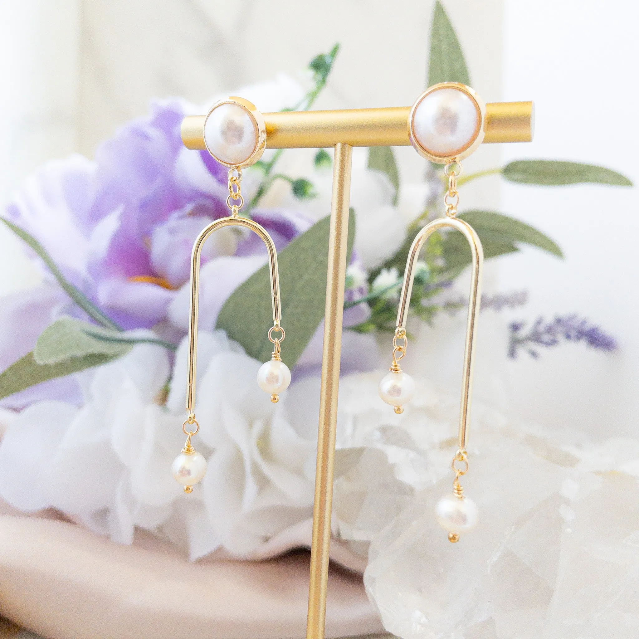 Pearl Arch Earrings