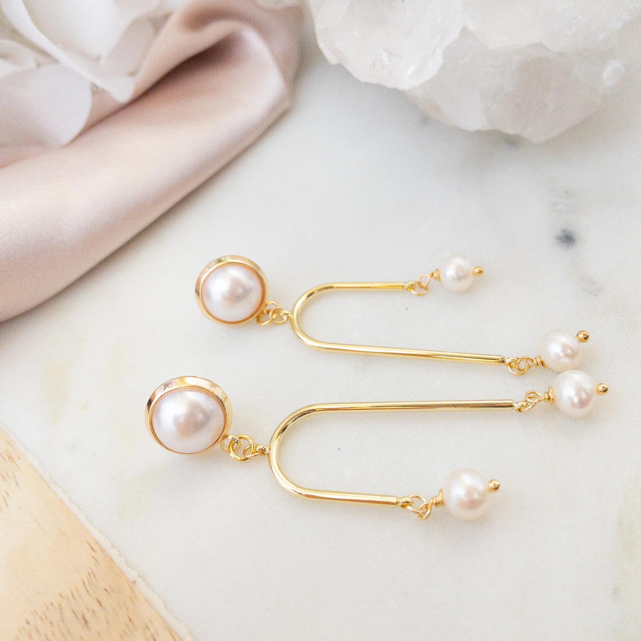 Pearl Arch Earrings
