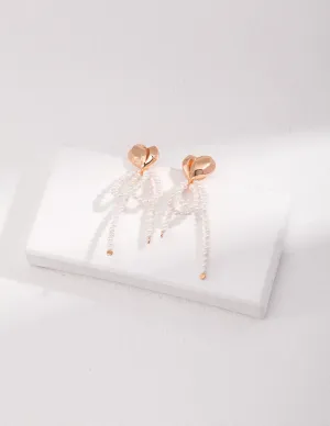 Pearl Ribbon Earrings