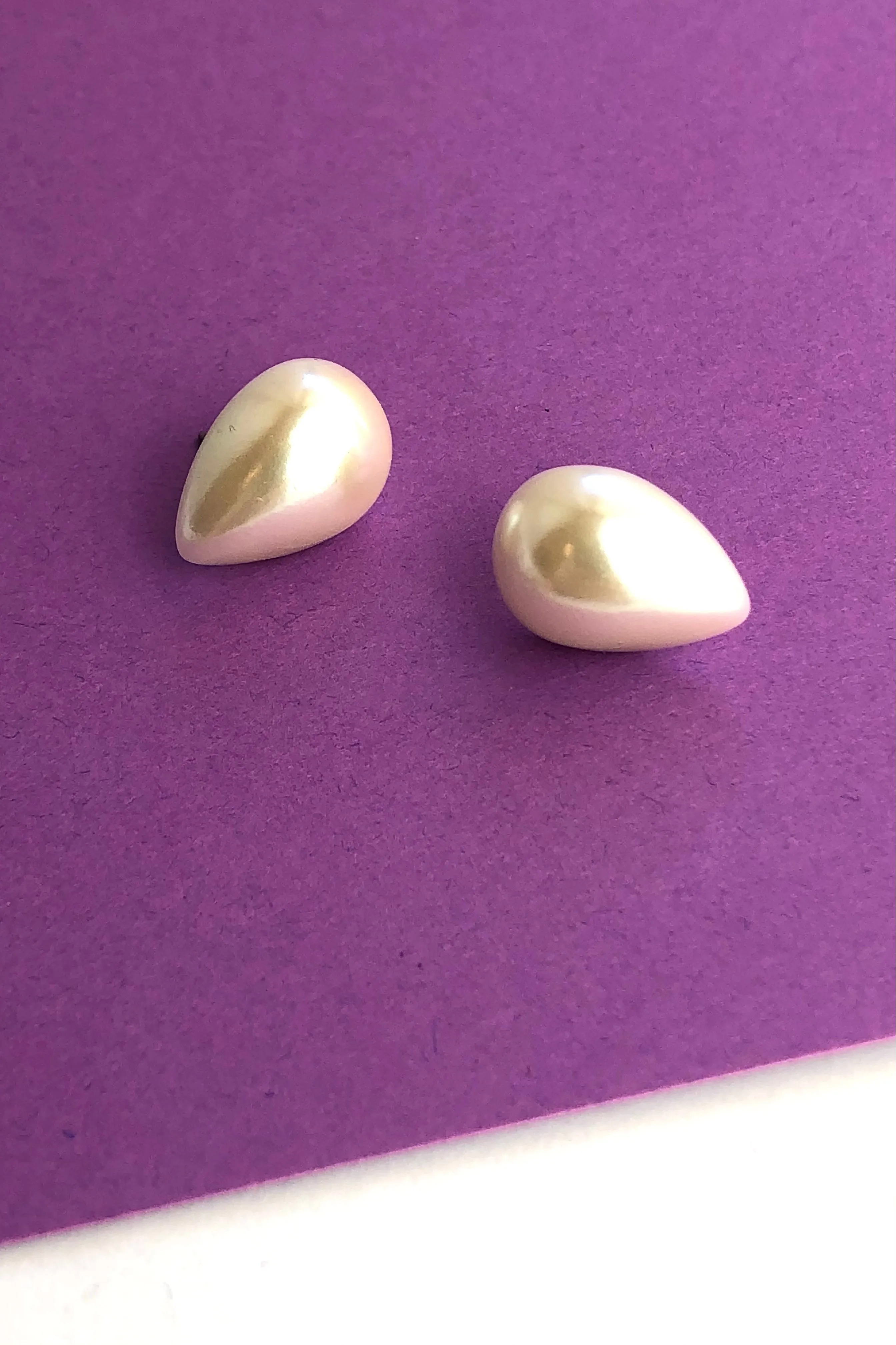 Pearl Teardrop Stud Earrings
