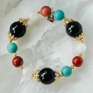 Pocahontas Black Tourmaline GHW Bracelet