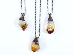 Raw citrine necklace | Citrine necklace