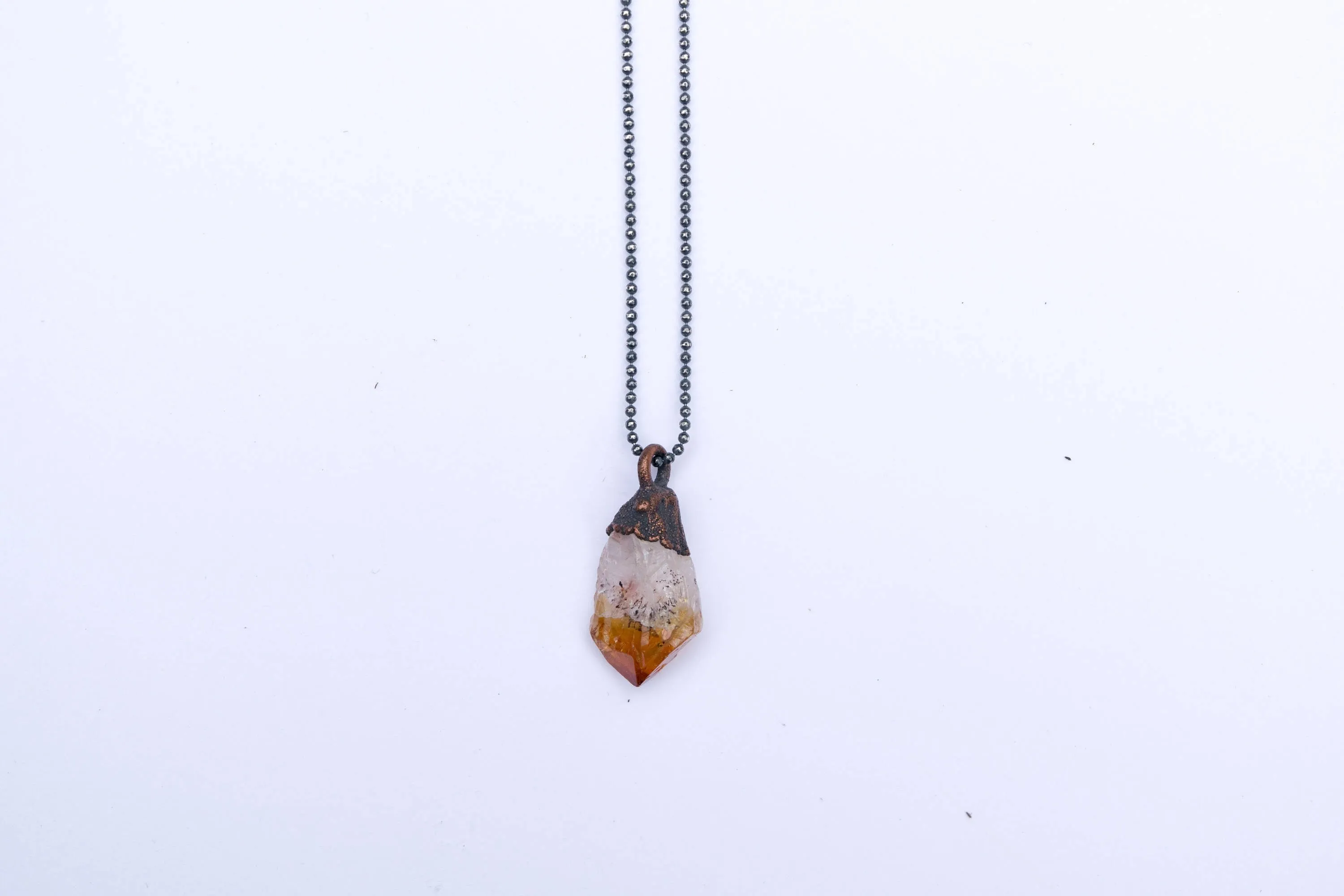 Raw citrine necklace | Citrine necklace