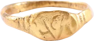 ROMAN SIGNET RING, 2ND-5TH CENTURY AD, SIZE 5 ½