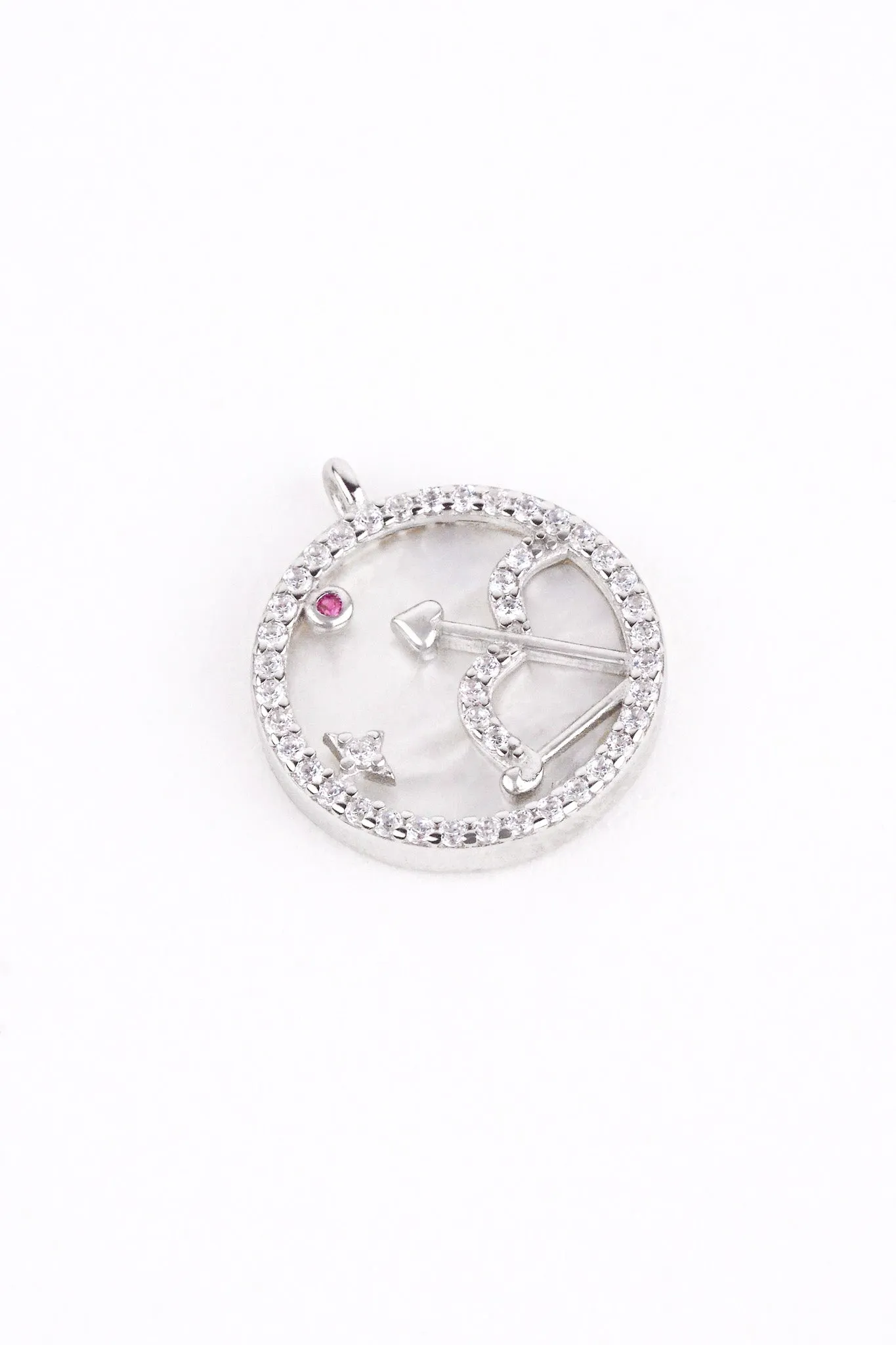 SAGITTARIUS Mother of Pearl Sterling Silver Necklace