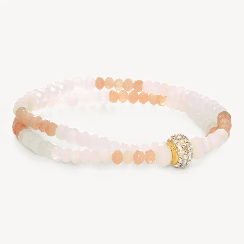 Sea Salt Sparkle Ball Double Wrap Bracelet