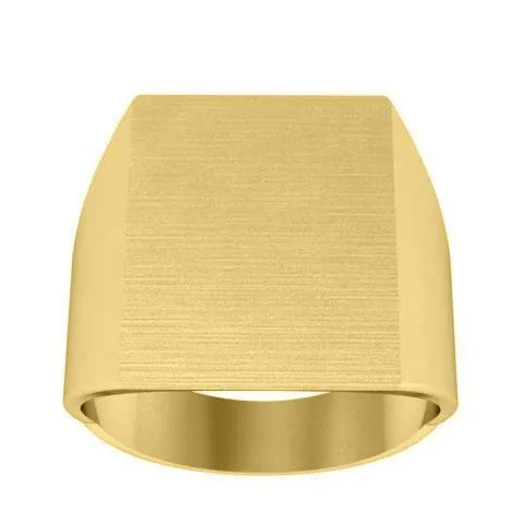 Square Face Signet Ring - 18mm x 15mm