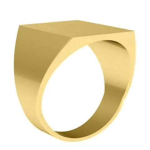 Square Face Signet Ring - 18mm x 15mm