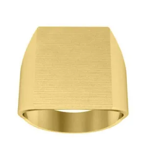 Square Face Signet Ring - 18mm x 15mm