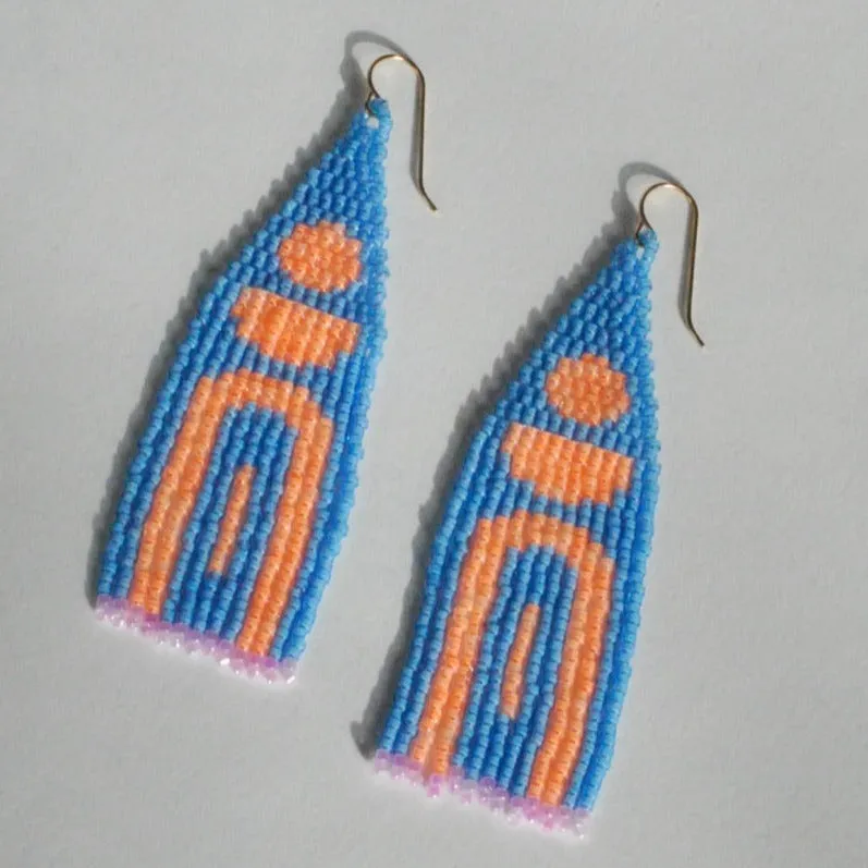 Stacked Waterfall Beaded Earrings (3 Colorways)