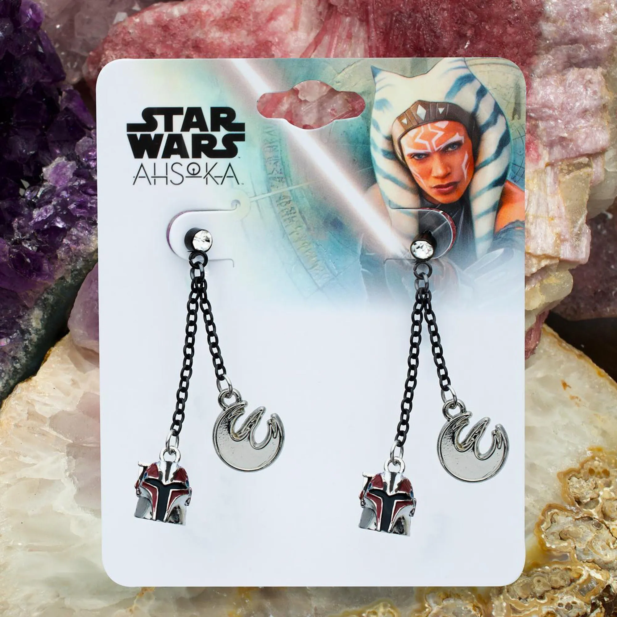 Star Wars Ahsoka Sabine Helmet Dangle Charm Earrings