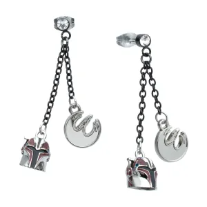 Star Wars Ahsoka Sabine Helmet Dangle Charm Earrings