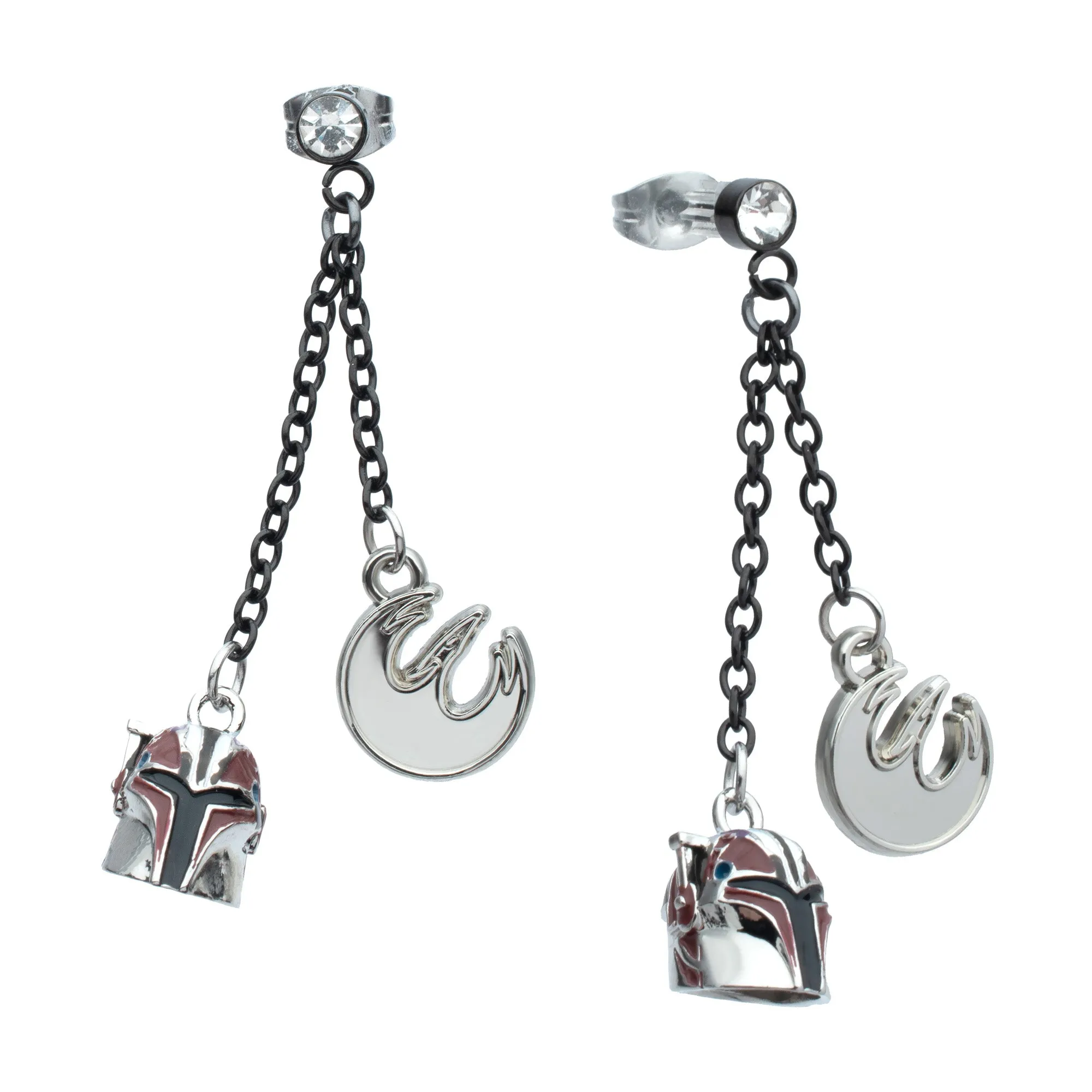 Star Wars Ahsoka Sabine Helmet Dangle Charm Earrings