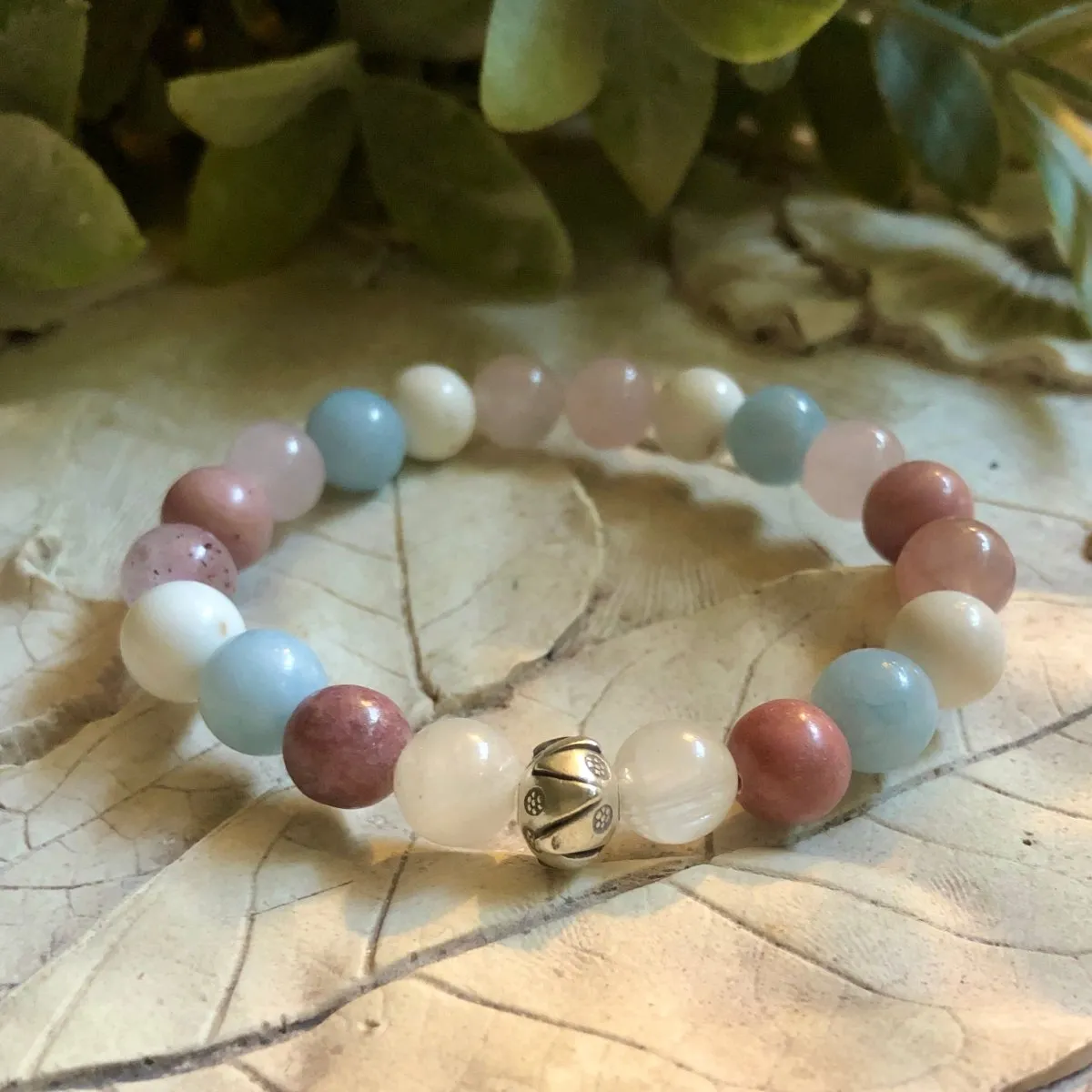 Sterling Lotus Flower Fertility Bracelet