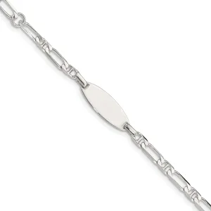 Sterling Silver Adjustable Children ID Bracelet.