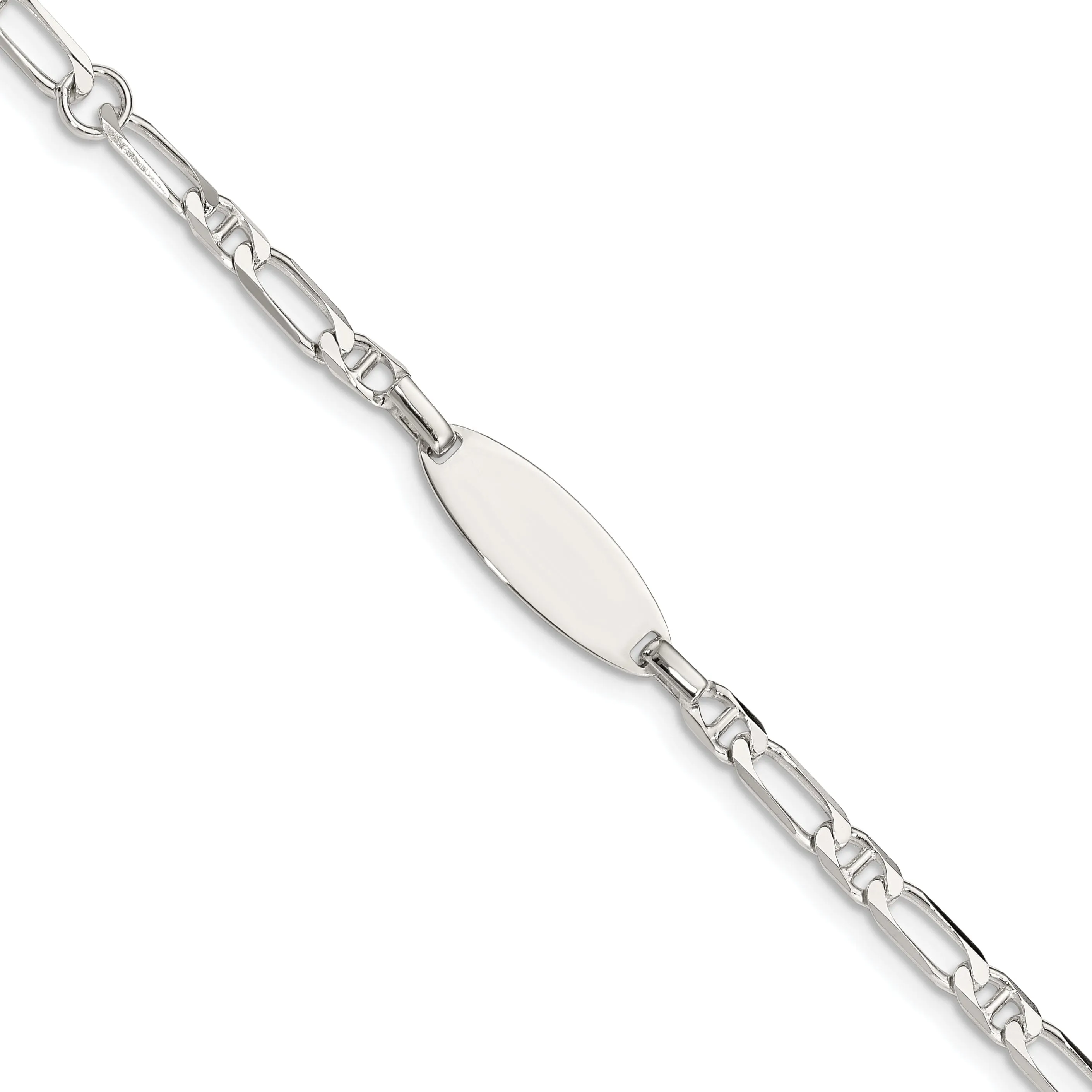 Sterling Silver Adjustable Children ID Bracelet.