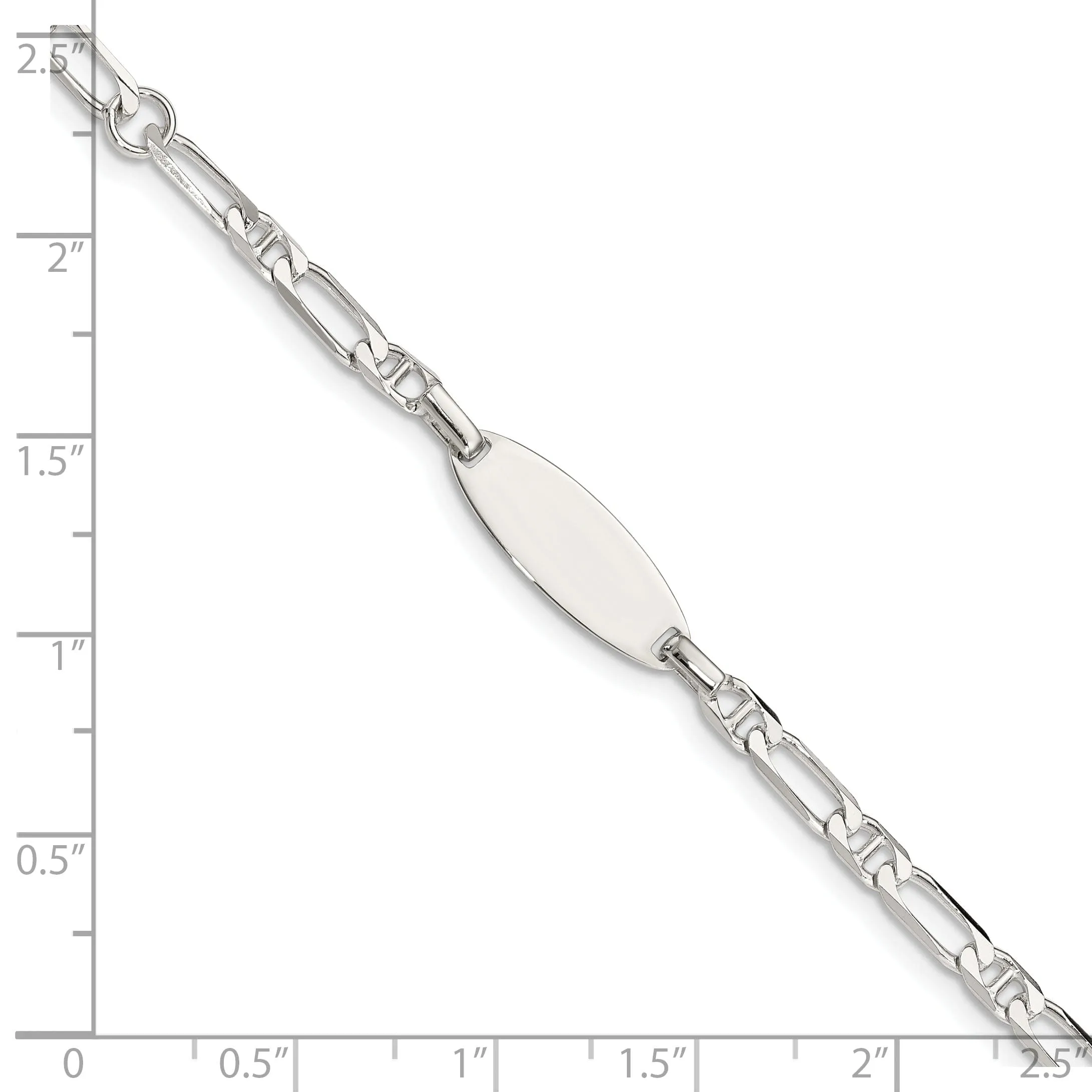 Sterling Silver Adjustable Children ID Bracelet.