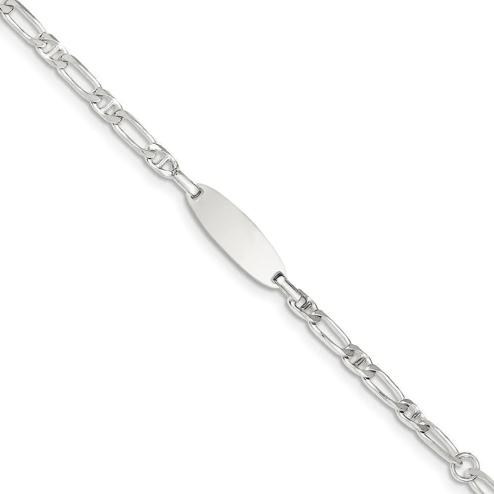 Sterling Silver Adjustable Children ID Bracelet.