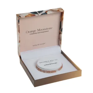 Summer Blooms Bracelet Set - Orange Moonstone