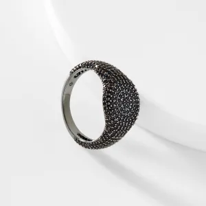 SUPERSTACK BLACK PAVE CZ SIGNET RING