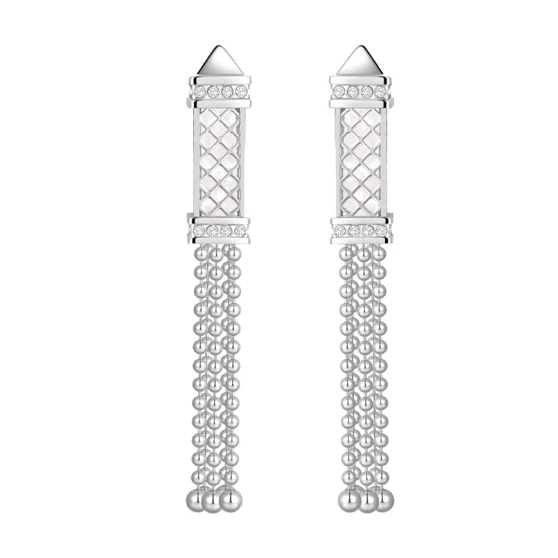 Tassel / Earrings Pearl Silver