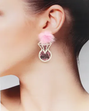 'TEAM BRIDE' Diamond Ring Earrings