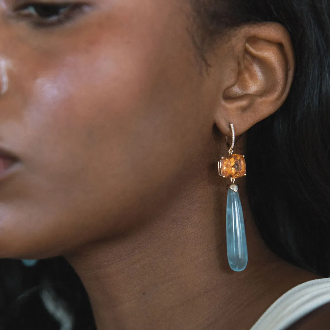 TOPAZ & AQUAMARINE EARRINGS