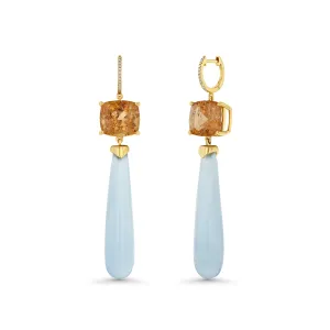 TOPAZ & AQUAMARINE EARRINGS