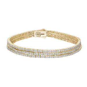 Triple Row Tennis Bracelet - PREORDER